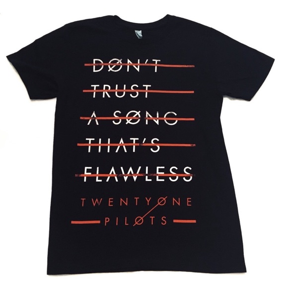 Twenty One Pilots Black Graphic Band Song Tee M - Picture 1 of 5